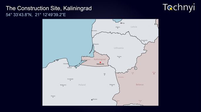칼리닌그라드 레이더 기지 건설 현장 위치