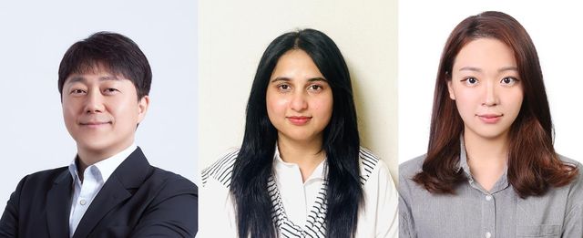 암모니아 농도 정밀 관측 AI 모델을 개발한 UNIST 연구진. 왼쪽부터 임정호 지구환경도시건설공학과 교수, 사만 말릭 연구원, 강은진 연구원. [울산과학기술원 제공. 재판매 및 DB 금지]