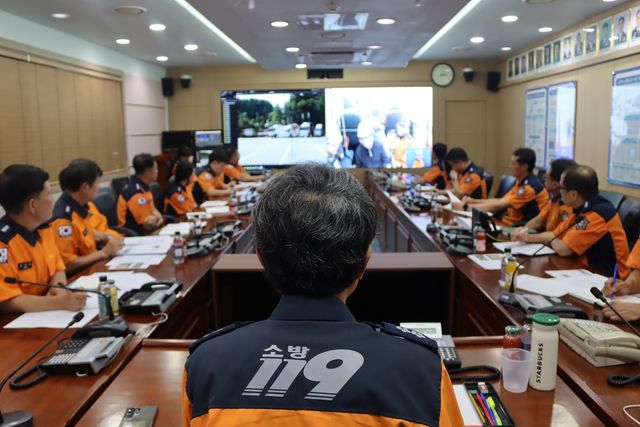 강원소방, 대규모 통신 복구 합동훈련