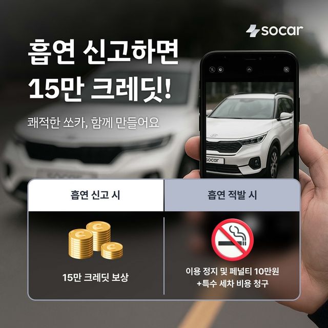 쏘카, 고객 참여형 흡연 근절 프로그램 가동