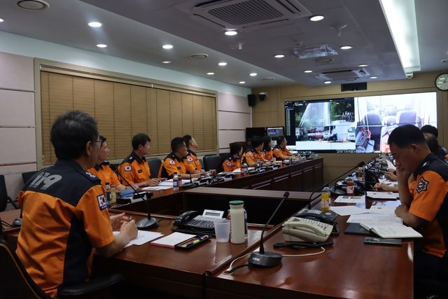 강원소방, 대규모 통신 복구 합동훈련