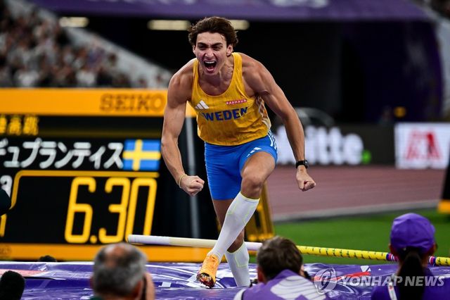 듀플랜티스, 6ｍ30 넘고 세계선수권 3연패