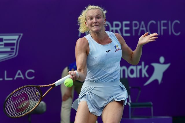 시니아코바의 1회전 경기 모습. 