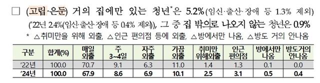 [국무조정실 '청년 삶 실태조사' 자료 갈무리. [재판매 및 DB 금지]