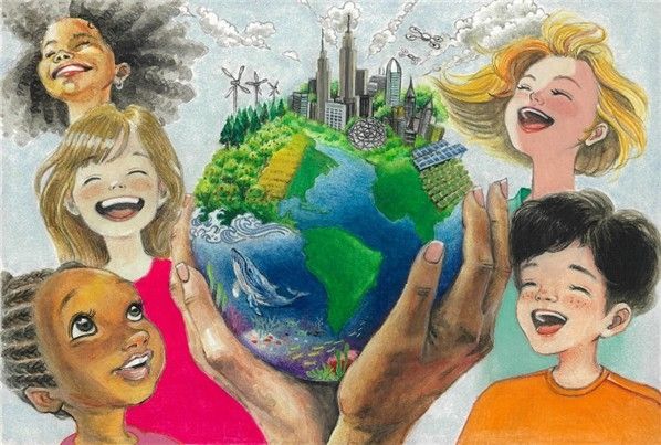 꿈엽서그리기대회에서 교육부 장관상을 받은 대방초 최시원 학생의 작품