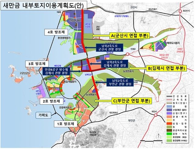 새만금 내부토지이용계획도