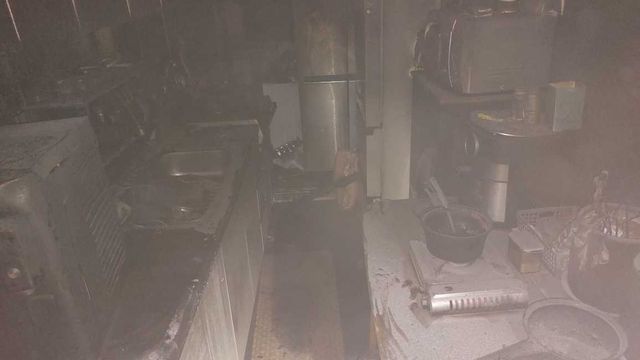 동해 아파트 화재 현장