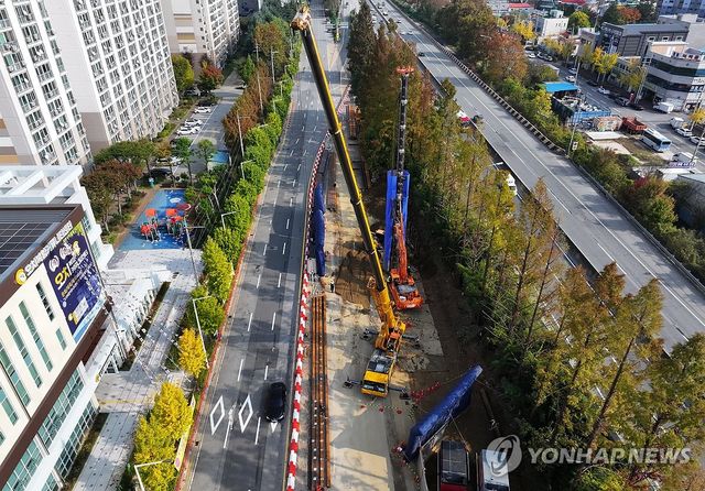 광주 도시철도 2호선 공사 현장