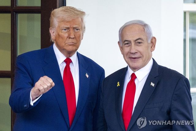 도널드 트럼프 미국 대통령과 베냐민 네타냐후 이스라엘 총리 [EPA 연합뉴스 자료사진. 재판매 및 DB 금지]