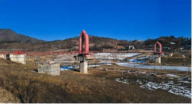 영월저류지 보도용 교량 전경