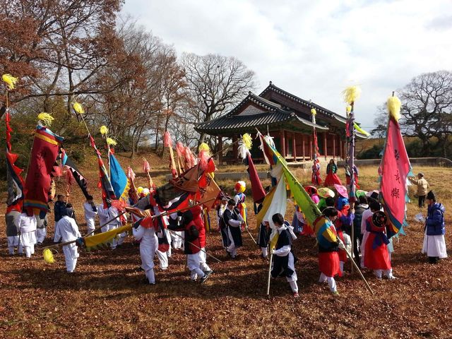 고창 무장읍성 칠거리 당산 용당기 놀이
