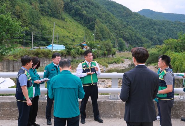 이상호 태백시장, 광동댐 하류 현지 점검