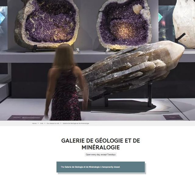 휴관 알리는 박물관 홈페이지 안내