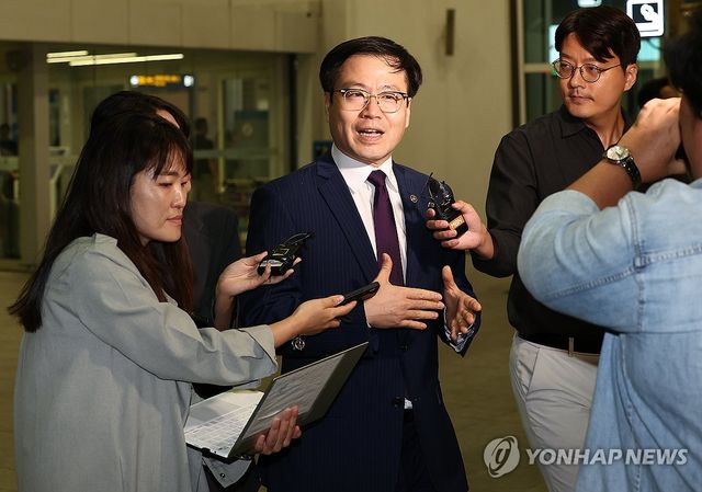 귀국한 여한구 통상교섭본부장