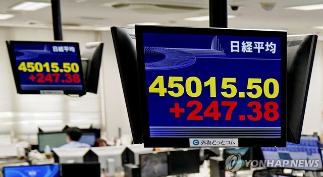 일본 닛케이지수 현황판