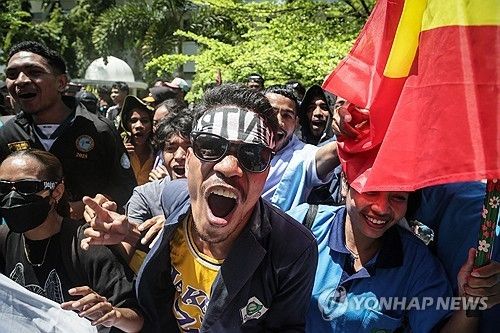 동티모르 대학생 시위대