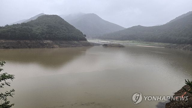 모처럼 저수율 상승한 오봉저수지
