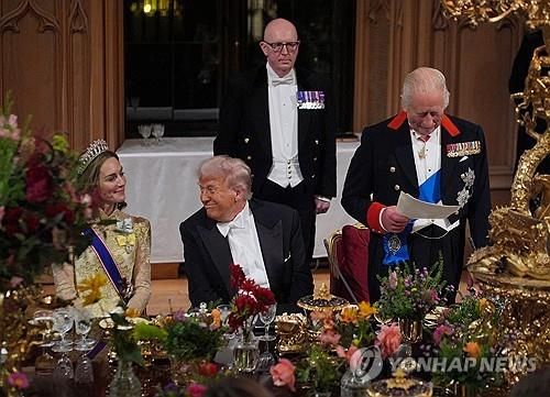 케이트 왕세자빈(왼쪽부터)과 트럼프 대통령