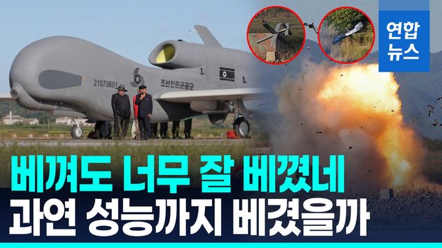 [영상] 북한판 '글로벌호크' '하롭·히어로'…북, 무인기 성능시험 - 2