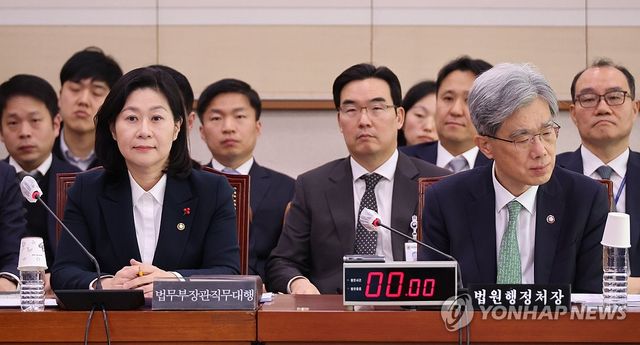 법사위 출석한 이노공 장관 권한대행