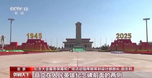 중국의 '항일전쟁 승리 80주년' 기념식이 열리는 톈안먼 광장 일대 모습