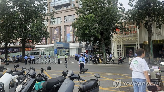 경계 강화된 주중북한대사관