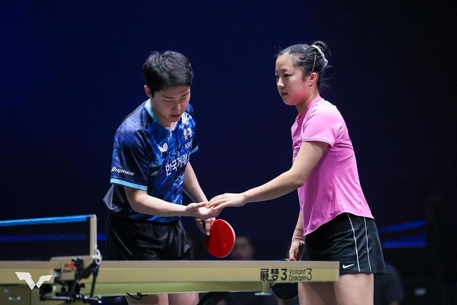WTT 유럽 스매시 혼합복식에 나선 임종훈(왼쪽)과 신유빈