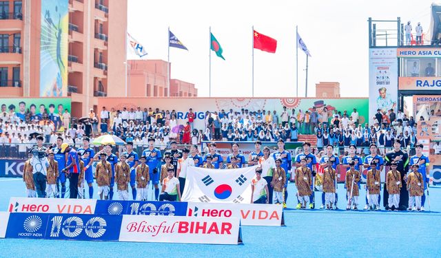방글라데시 전을 앞둔 한국 선수단.