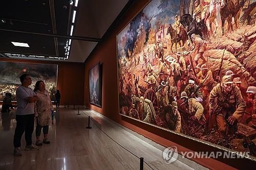 베이징의 중국미술관에 전시된 항일전쟁 관련 작품
