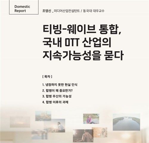 한국방송통신전파진흥원(KCA) '티빙-웨이브 통합, 국내 OTT 산업의 지속가능성을 묻다' 기고문. [기고문 표지 캡처. 재판매 및 DB 금지]