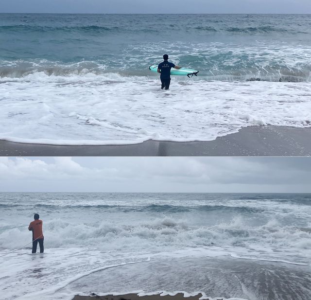 2ｍ파도 뚫고 표류 관광객 구조하는 경찰