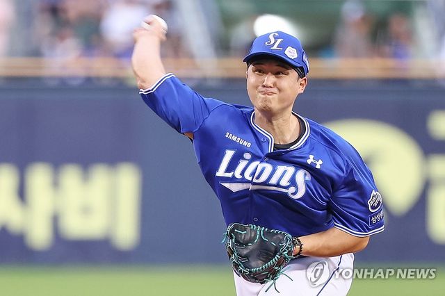 역투하는 삼성 선발 최원태