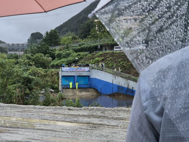 평창 도암댐 비상 방류 시작