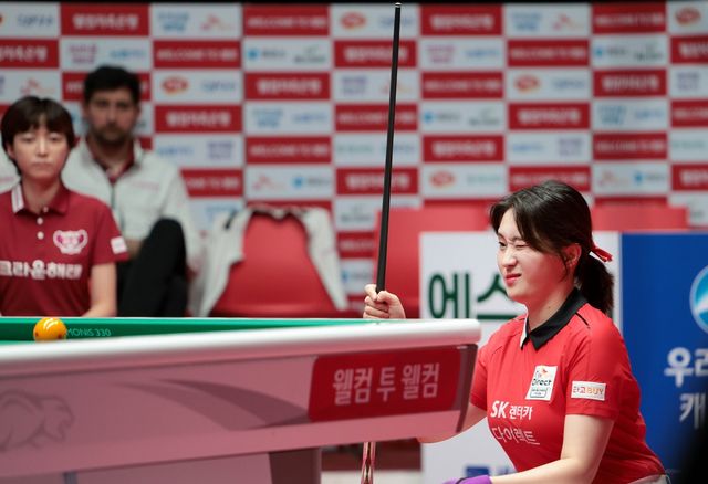 6세트 여자단식 승리로 SK렌터카 6연승을 완성한 강지은