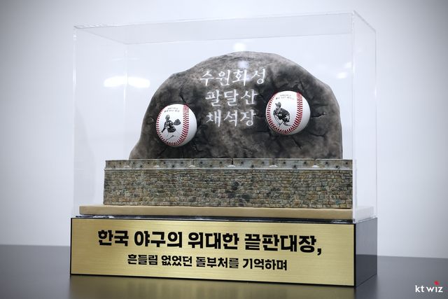 '돌직구' 오승환을 형상화한 모형 