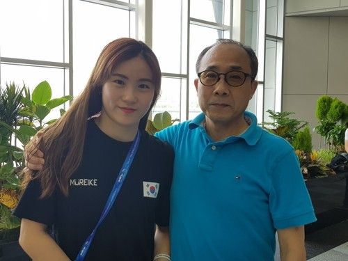 다이빙 권하림(왼쪽)과 아버지 전 체조 선수 권순성(오른쪽)