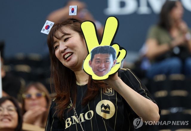 손흥민을 응원하는 팬