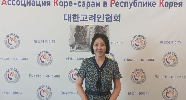 연합뉴스와 인터뷰하는 정영순 대한고려인협회장