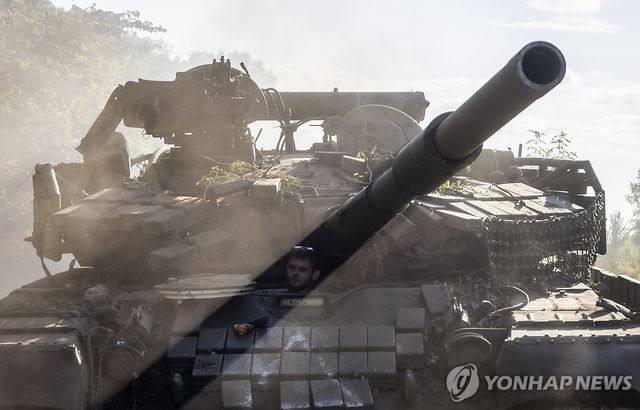 수미 지역의 우크라이나 전차