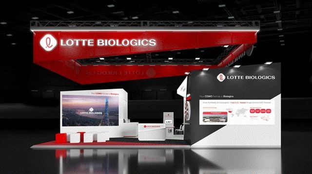 롯데바이오로직스의 CPhI World Wide 단독 전시 부스