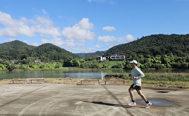춘천연합마라톤 10㎞ 구간 미리 체험하는 기자
