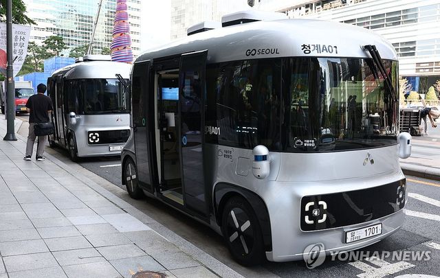 운전자ㆍ운전석 없는 청계천 자율주행셔틀
