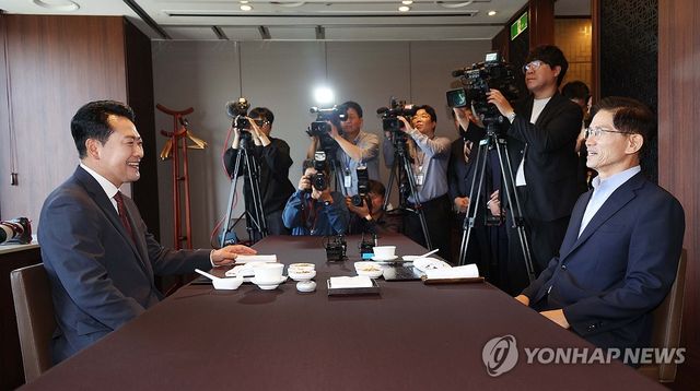 국민의힘 장동혁 대표-김문수 전 대선 후보, 오찬 회동