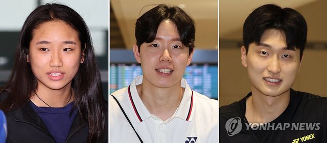 귀국하는 안세영-서승재-김원호