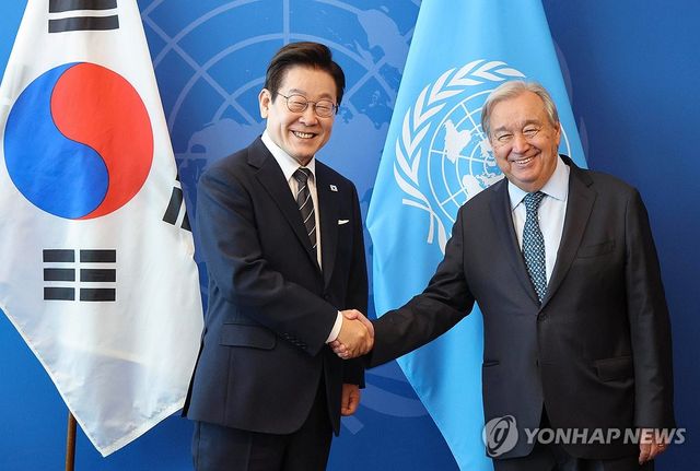 이재명 대통령, 유엔 사무총장 접견