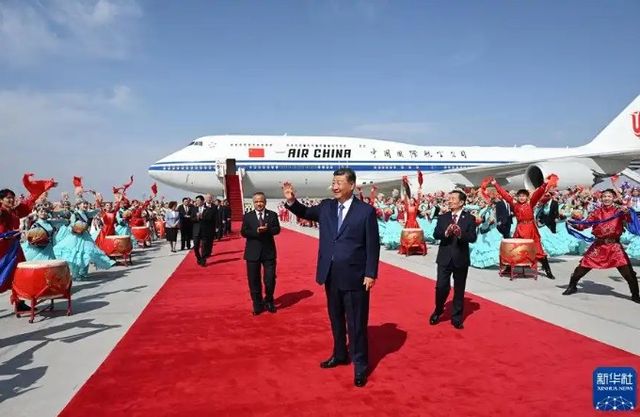 23일 신장위구르자치구에 도착한 시진핑 중국 국가 주석