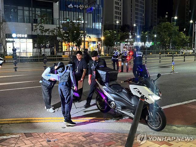 세종남부경찰서 이륜차 합동단속