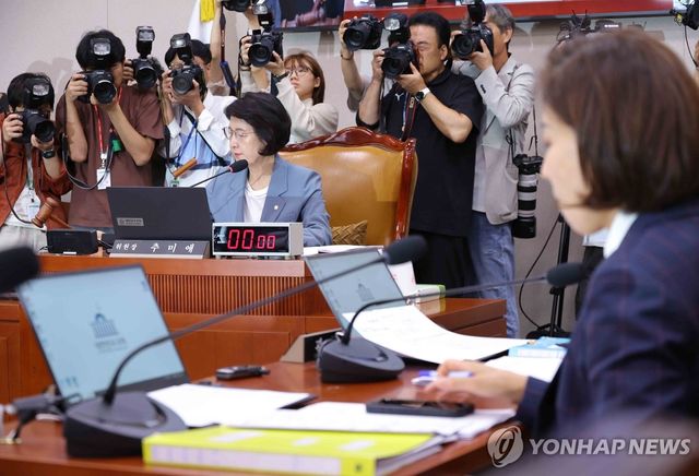 의사봉 두드리는 추미애 위원장