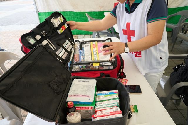 축제장에 마련된 의료지원반 모습