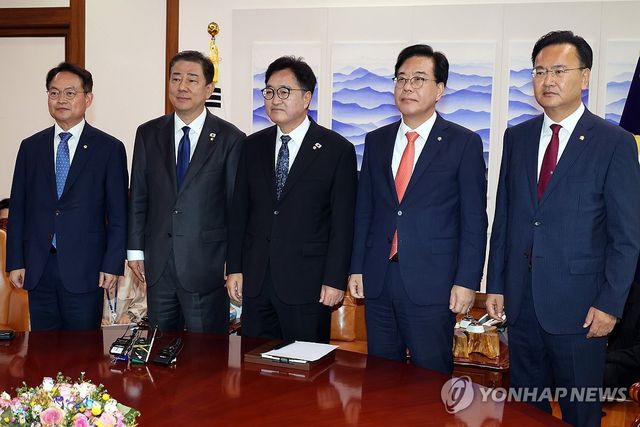 국회의장과 여야 원내대표 회동